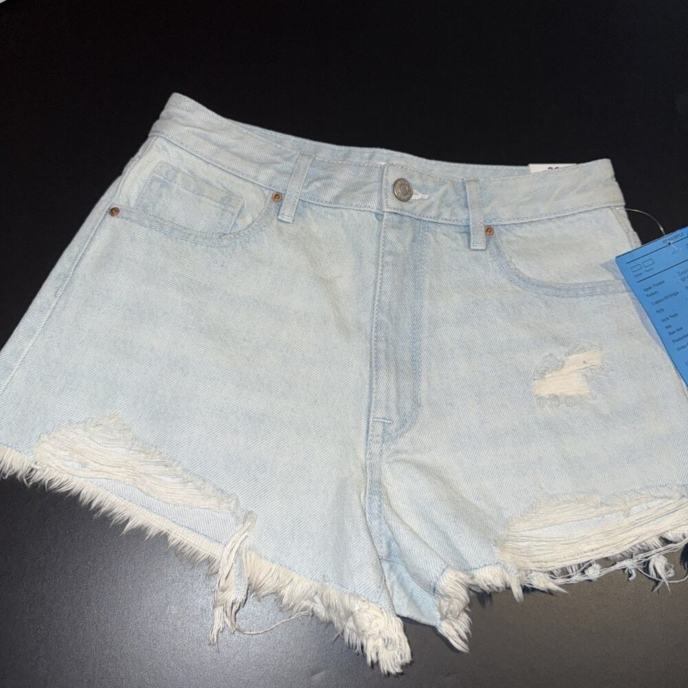 PacSun Womens /Jr Jeans Shorts High Rise Festival -cool Water Size 26